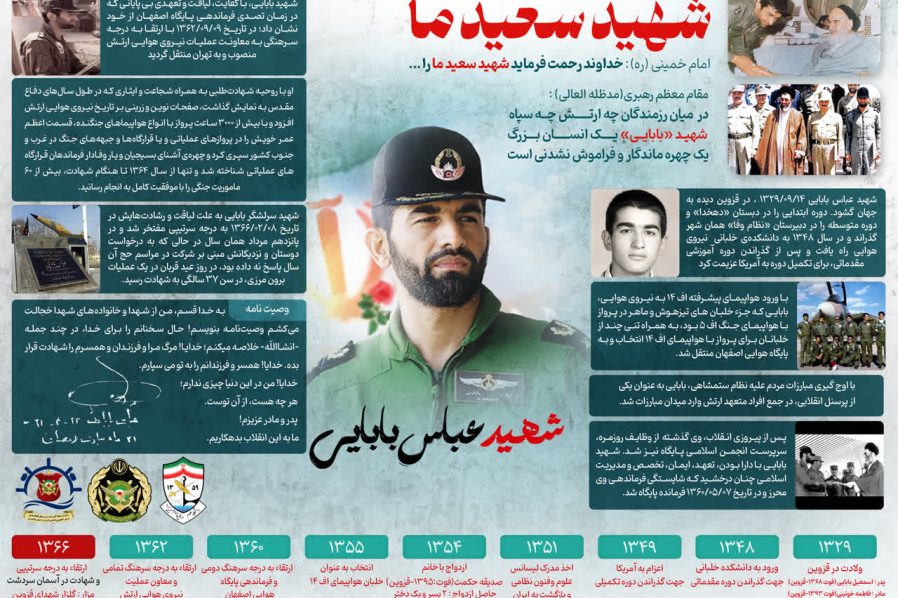پانزدهم مرداد سالروز شهادت شهید سرلشکر خلبان عباس بابایی